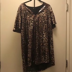 Zara sparkly leopard dress